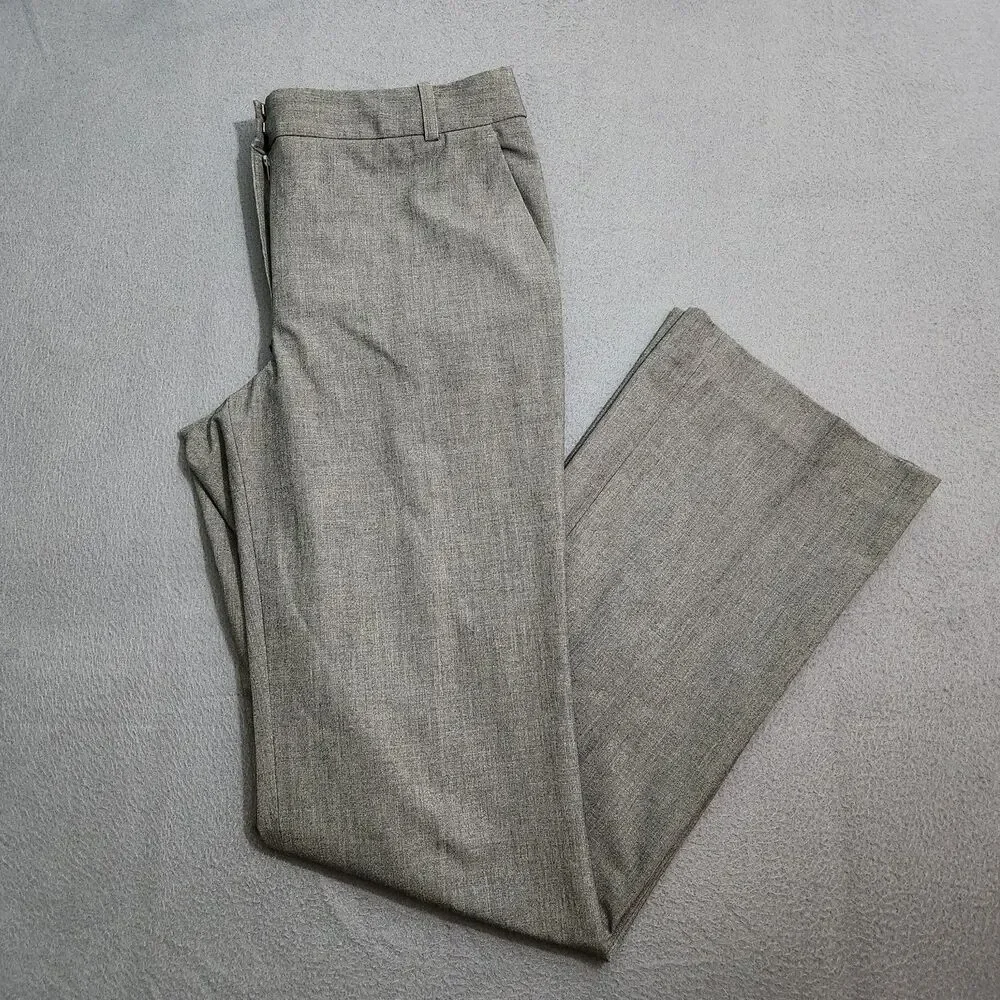 Ann Taylor LOFT Dress Pants Women 4 Gray Ann Mid Rise Straight Leg